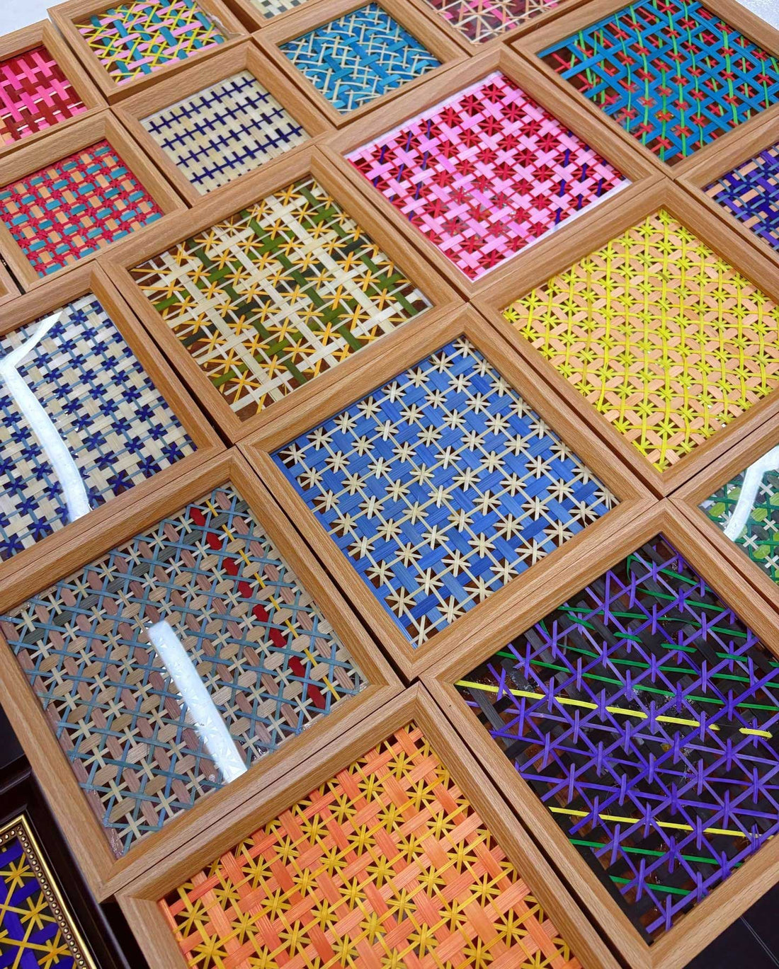 New Handwoven Bamboo Art Patterns | Handcrafted Bamboo Weaving Wall Art