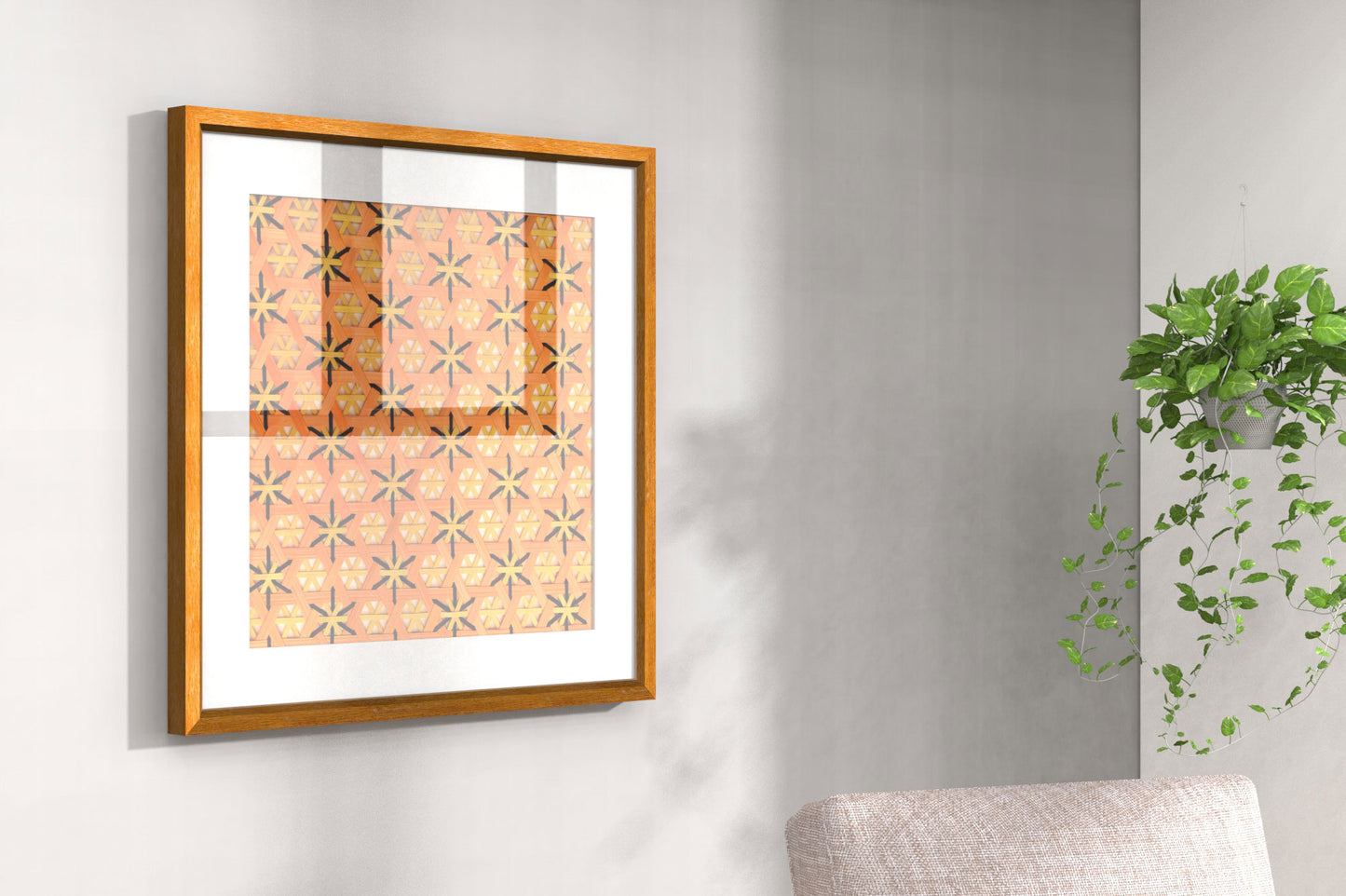 Handcrafted Bamboo art for wall decor BW-17