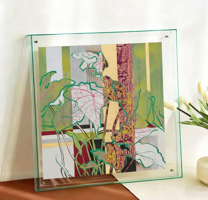 French Mid-Century Floral Acrylic Painting（副本）