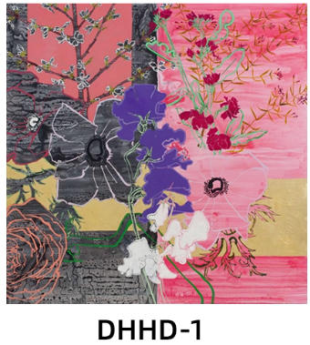 French Mid-Century Floral Acrylic Painting（副本）