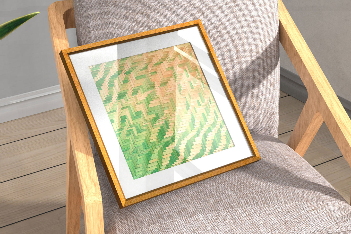 Handcrafted Bamboo art for wall decor BW-03